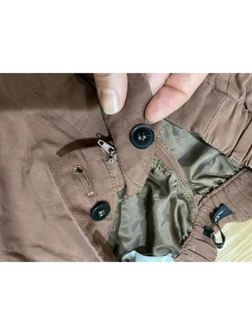 Zara Woman Brown Pants X small Ankle Length comfort wide Cotton/ linen viscose